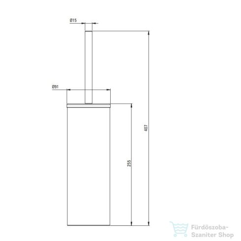 Deante ROUND WC-kefe szabadonálló, szálcsiszolt arany ADR_R712