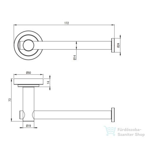 Deante TEMISTO WC-papír tartó, króm ADT_0211