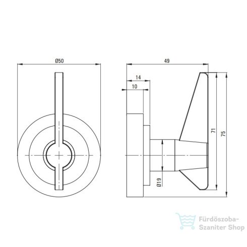 Deante TEMISTO akasztó, nero ADT_N111
