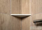 Sapho ABELINE rockstone sarokpolc, 200x12x200mm, matt fehér (AE200-0101)