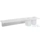 Sapho ABELINE rockstone polc, 2 furattal, 2 pohárral, 500x12x100mm, matt fehér (AE502-0101-01)