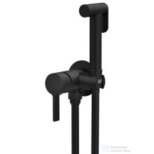   Sapho ICONIC falbasüllyesztett csaptelep bidézuhannyal, matt fekete (AF040B)