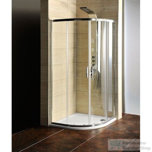 Sapho GELCO SIGMA íves zuhanykabin, dupla eltolható ajtó, TECMI zuhanytálcával, 90x90cm, transzparent üveg (AG4290)