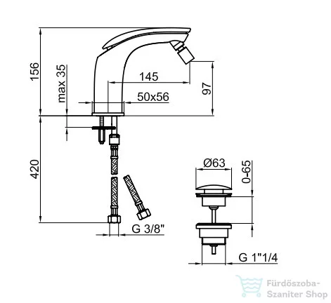 Webert Aria bidet csaptelep Fehér-króm színben AI840101.844