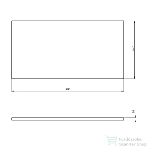 AQUALINE ALTAIR pult, 78,1x45cm, emporio tölgy (AI880)