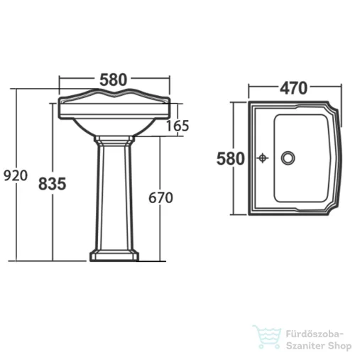 AQUALINE ANTIK kerámiamosdóláb  AK103