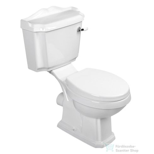 AQUALINE ANTIK monoblokkos WC, hátsó kifolyású, WC-ülőkével, öblítőmechanikával, kerámia fogantyúval (AK107-01)