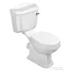 AQUALINE ANTIK monoblokkos WC, hátsó kifolyású, WC-ülőkével, öblítőmechanikával, kerámia fogantyúval (AK107-01)