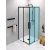 Sapho POLYSAN ALTIS LINE zuhanyajtó, 800mm, matt fekete, transzparent üveg (AL1582B)
