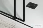 Sapho POLYSAN ALTIS LINE zuhanyajtó, 1100mm, matt fekete, transzparent üveg (AL3912B)