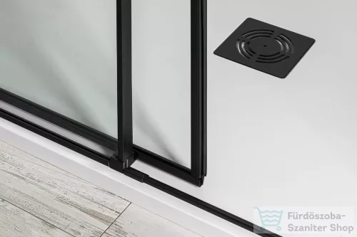 Sapho POLYSAN ALTIS LINE zuhanyajtó, 1100mm, matt fekete, transzparent üveg (AL3912B)