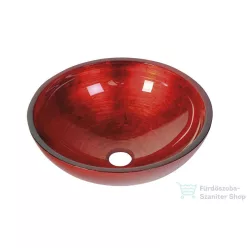 Sapho MURANO üvegmosdó, 40x13 cm, piros AL5318-63