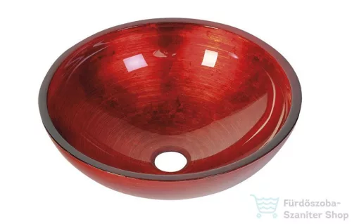Sapho MURANO üvegmosdó, 40x13 cm, piros AL5318-63