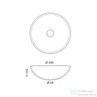 Sapho MURANO üvegmosdó, 40x13 cm, piros AL5318-63