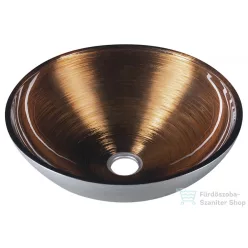   Sapho MURANO WENGE üvegmosdó, átm:40x14cm, wenge (AL5318-66)