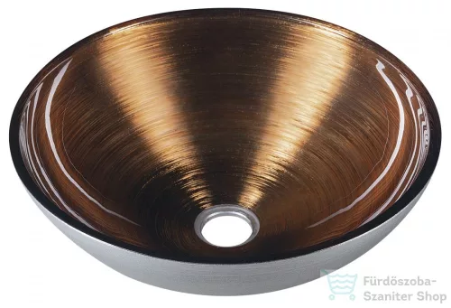 Sapho MURANO WENGE üvegmosdó, átm:40x14cm, wenge (AL5318-66)