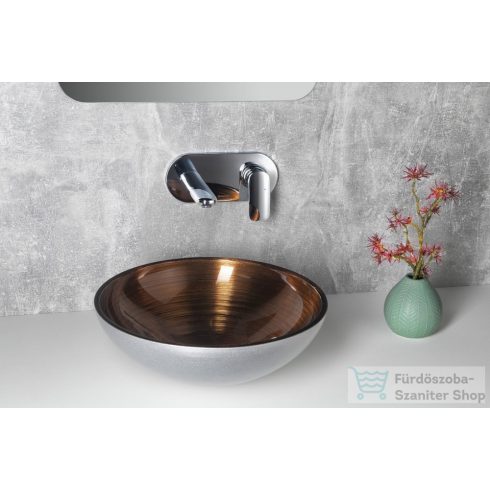 Sapho MURANO WENGE üvegmosdó, átm:40x14cm, wenge (AL5318-66)