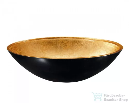 Sapho MURANO BLACK-GOLD üvegmosdó 40x14cm, arany/fekete AL5318-77
