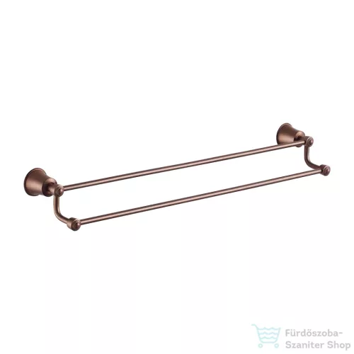 Omnires ART LINE 65 cm-es dupla törölközőtartó, szálcsiszolt antik réz AL53226ORB