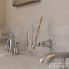Omnires ART LINE fali pohártartó üvegpohárral, króm AL53320CR