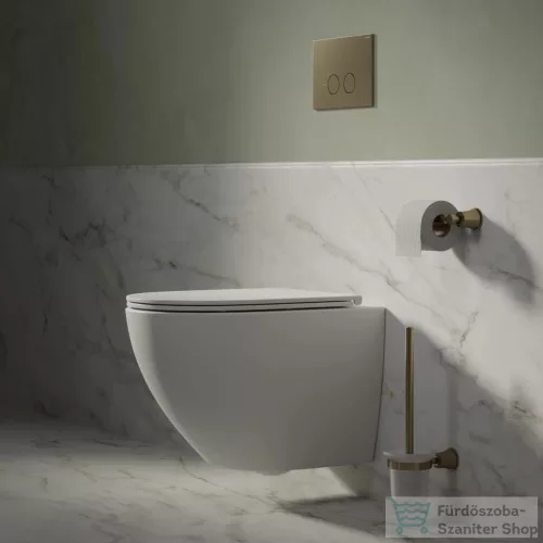 Omnires ART LINE fali WC kefe, szálcsiszolt bronz AL53620BR