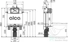 Alcaplast AM100/850  Falsík alatti szerelési rendszer befalazáshoz