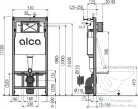 Alcaplast AM101/1120E Falsík alatti szerelési rendszer Ecology száraz szereléshez (gipszkarton)
