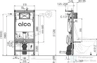 Alcaplast AM120/1120 Falsík alatti szerelési rendszer toaletthez bidé funkcióval