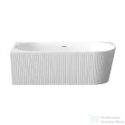 Invena GLAMOUR struktúrált 170x80 falhoz illeszthető szabadon álló kád, fehér, balos AN-02-12L-M