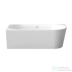   Invena GLAMOUR struktúrált 170x80 falhoz illeszthető szabadon álló kád, fehér, balos AN-02-12L-M