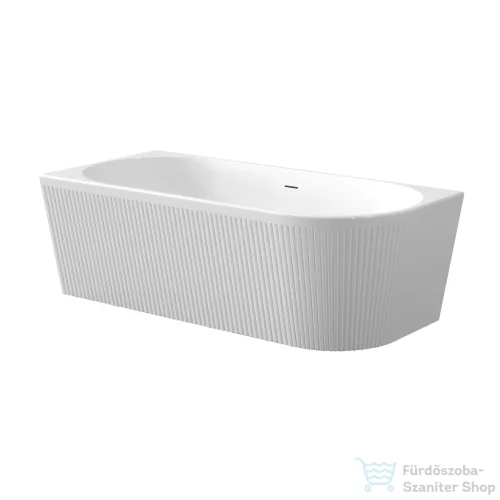 Invena GLAMOUR struktúrált 170x80 falhoz illeszthető szabadon álló kád, fehér, balos AN-02-12L-M
