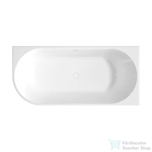 Invena GLAMOUR struktúrált 170x80 falhoz illeszthető szabadon álló kád, fehér, jobbos AN-02-12P-M