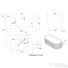 Invena GLAMOUR struktúrált 170x80 falhoz illeszthető szabadon álló kád, fehér AN-02-12U-M
