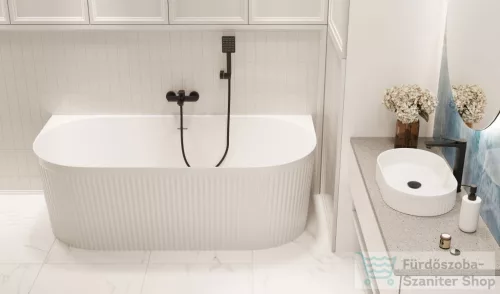 Invena GLAMOUR struktúrált 170x80 falhoz illeszthető szabadon álló kád, fehér AN-02-12U-M