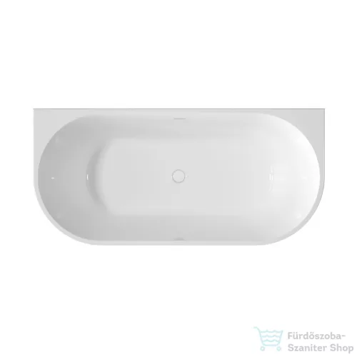 Invena GLAMOUR struktúrált 170x80 falhoz illeszthető szabadon álló kád, fehér AN-02-12U-M