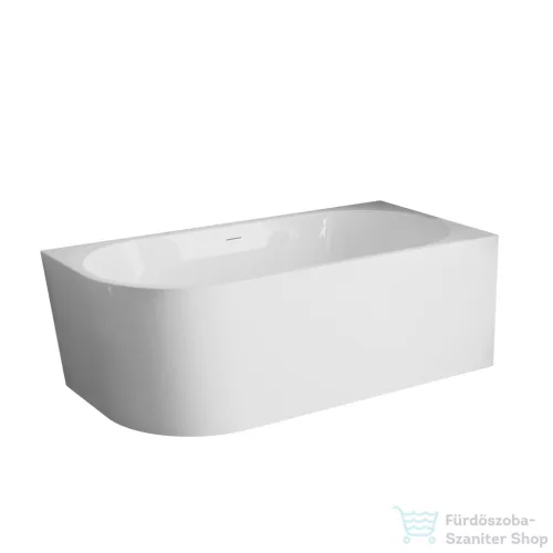 Invena ASTRI 150x75 cm falhoz illeszthető szabadon álló kád, fehér, jobbos AN-03-15P-F