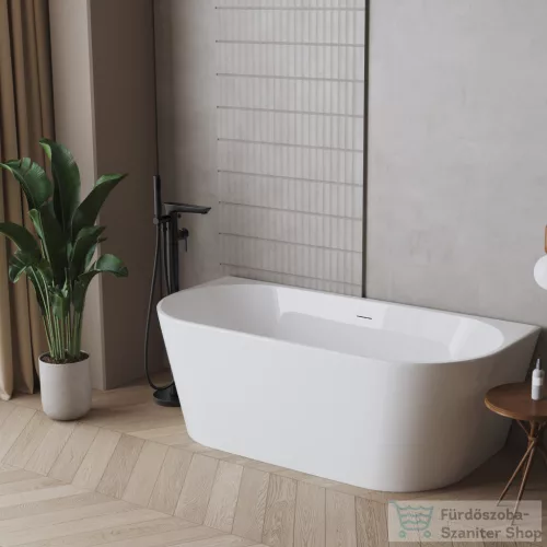 Invena ASTRI 150x75 cm falhoz illeszthető szabadon álló kád, fehér AN-03-15U-F