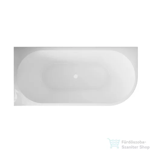 Invena ASTRI 160x75 cm falhoz illeszthető szabadon álló kád, fehér, balos AN-03-16L-F