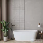 Invena ASTRI 160x80 cm falhoz illeszthető szabadon álló kád, fehér AN-03-15U-F