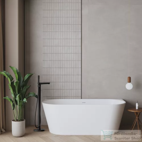 Invena ASTRI 160x80 cm falhoz illeszthető szabadon álló kád, fehér AN-03-15U-F