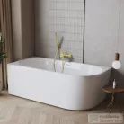 Invena ASTRI 170x80 cm falhoz illeszthető szabadon álló kád, fehér, balos AN-03-17L-F