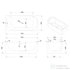 Invena ASTRI 170x80 cm falhoz illeszthető szabadon álló kád, fehér, jobbos AN-03-17P-F