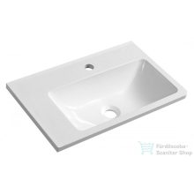   Sapho ARANA mosdó 56x11x35cm, öntöttmárvány, fehér, balos AN055