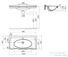 Creavit ANTIK kerámiamosdó 100x50 cm  AN100-00CB00E-0000
