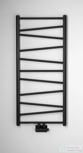 Aqualine ANNALISA fürdőszobai radiátor, 500x1095mm, középső bekötés, matt fekete AN216