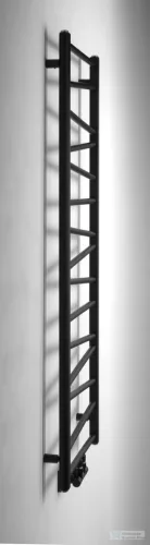Aqualine ANNALISA fürdőszobai radiátor, 500x1375 mm, középső bekötés, matt fekete AN226