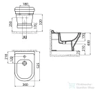 Sapho ANTIK fali bidé  AN510