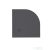 Zenon Angular Slate 100x100 cm-es negyedköríves zuhanytálca, Negro ANG100NE