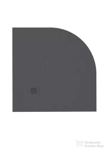 Zenon Angular Slate 80x80 cm-es negyedköríves zuhanytálca, Negro ANG70NE