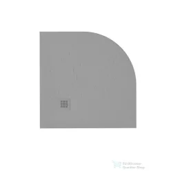   Zenon Angular Slate 80x80 cm-es negyedköríves zuhanytálca, Cemento ANG80CE